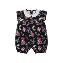 Beach Goth print baby romper