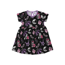 Beach Goth print girls dress