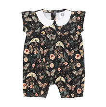 Butterflies night garden baby romper