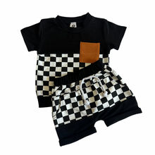 Checkerboard shorts and t-shirt toddler set