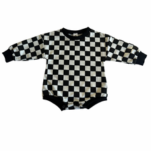 black and white checkerboard cotton baby vest