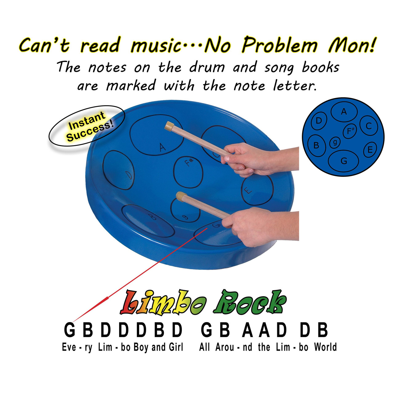 Panyard Jumbie Jam Steel Drum Kit Metal ZFloor Stand Chrome Pan (G