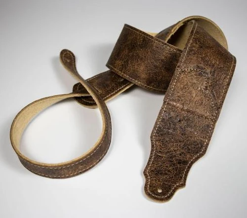 Franklin 2.5" Distressed Glove Leather/Chocolate/Natural Stitching