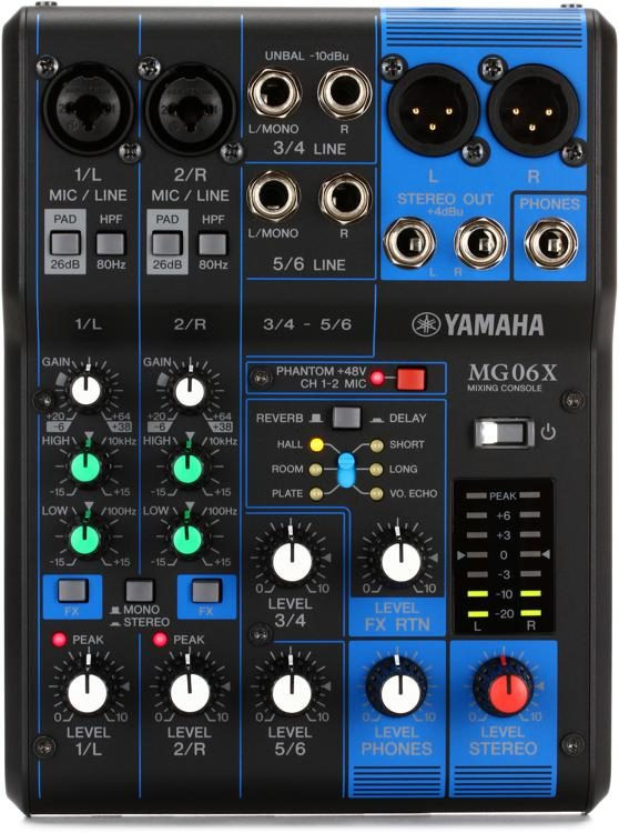 Yamaha 6-channel Mixer with Effects - Limelight Music