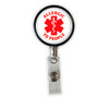 Allergic To People Heavy Duty Steel Cord Badge Reel