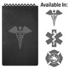 Black Leather Pattern w/ Icon Heavy Duty 3x5 Notepad