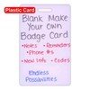 Blank Plastic Writable Badge Card