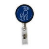 Dog Outline Heavy Duty Steel Cord Badge Reel