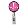 EKG Rhythm Heavy Duty Steel Cord Badge Reel