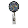 Purple & Blue Paisley Heavy Duty Steel Cord Badge Reel