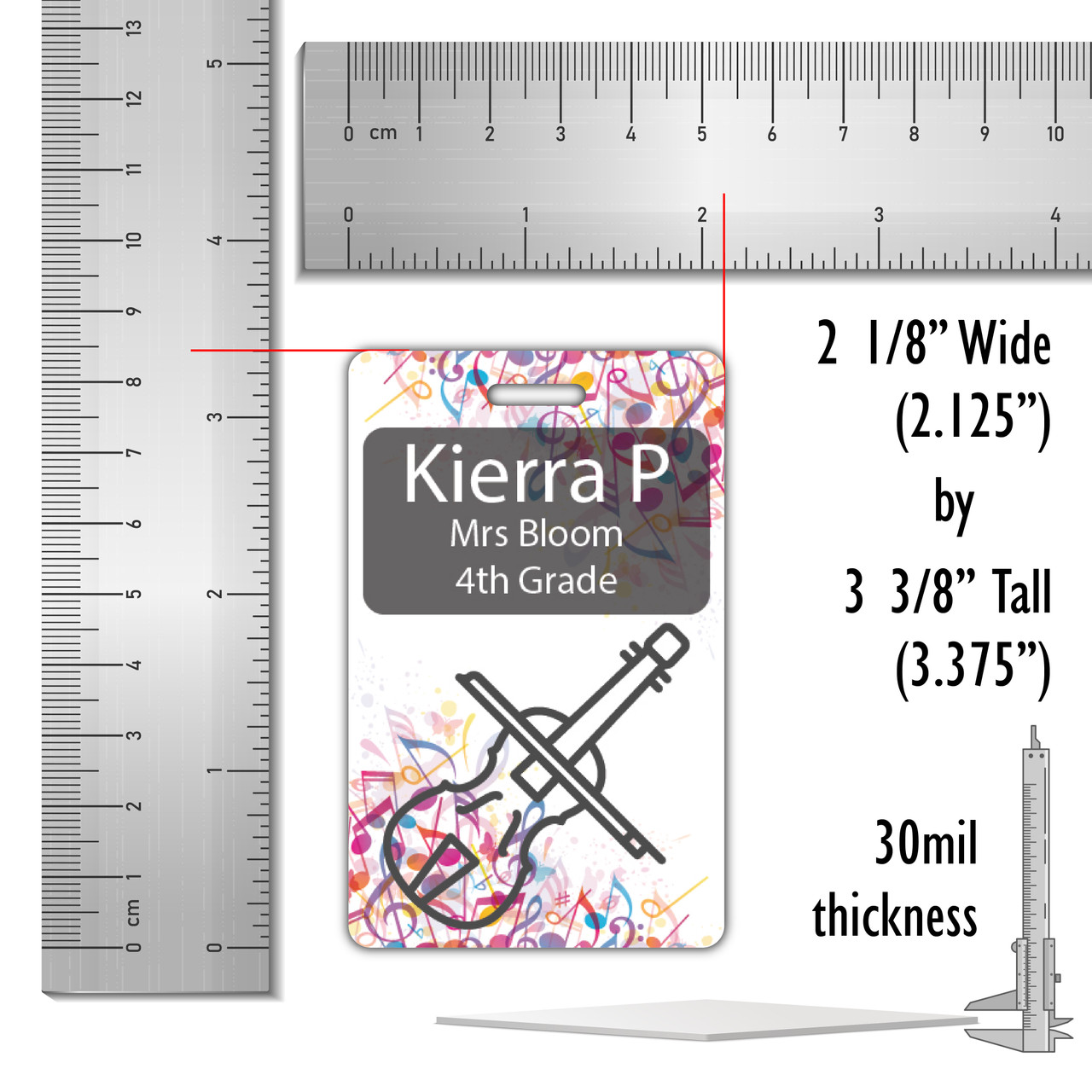 Custom Instrument Keychain ID Tag - WeHa Print