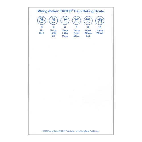 Wong-Baker FACESÃ¢â€žÂ¢ Pain Rating Scale Notepad