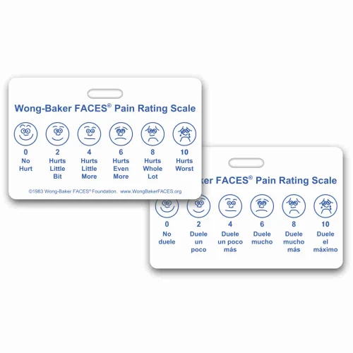 Wong-Baker FACES™ Pain Rating Scale with Spanish Rating Scale Badge Card