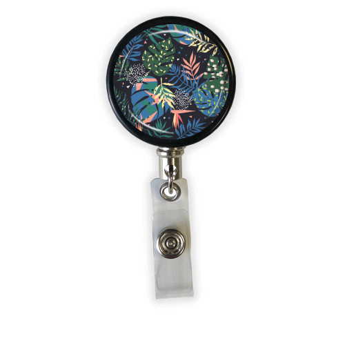 Blue Leaves Heavy Duty Steel Cord Badge Reel