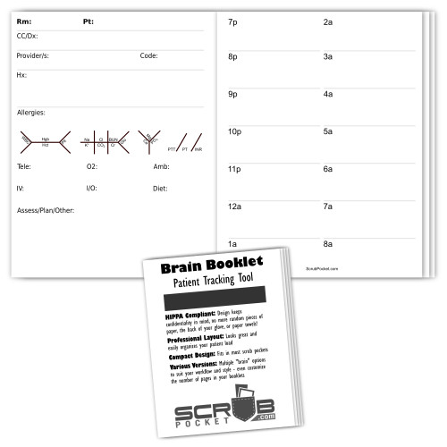 Brain Booklets - Inpatient B 12hr Night Shift 2pg/pt