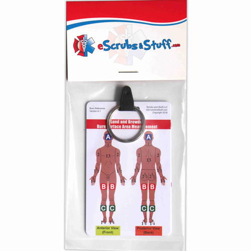 Burn Reference Keychain - 4 cards - Scrub Pocket