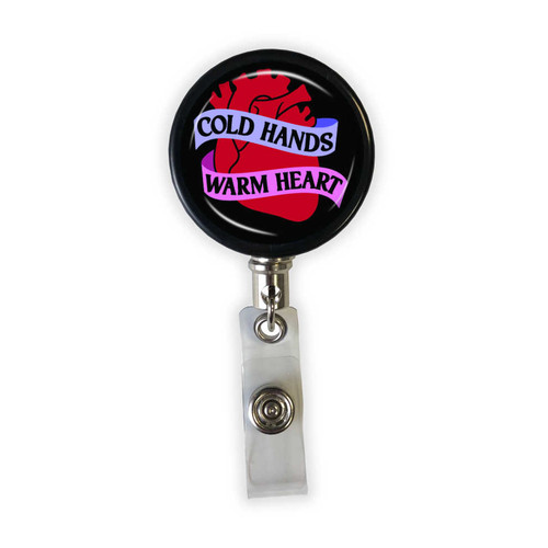 Cold Hands, Warm Heart Heavy Duty Steel Cord Badge Reel