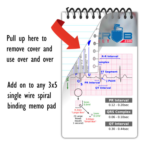 EKG 3x5" Notepad - Heavy Duty Reusable Covers