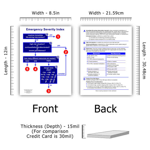 ESI Algorithm & Details/Definitions 8.5"x11" Laminated Page