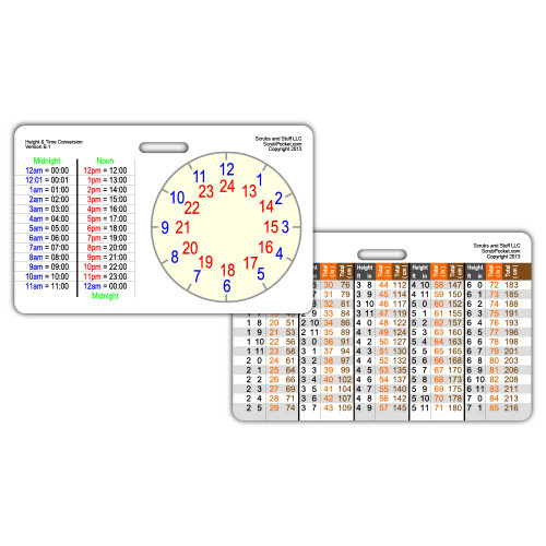 Height and Time Conversion Badge Card