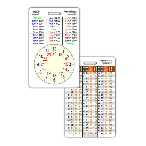 Height and Time Conversion Badge Card