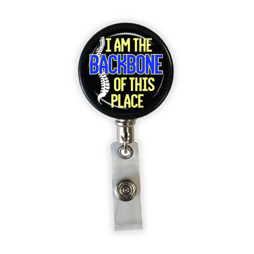 I am the Backbone Heavy Duty Steel Cord Badge Reel