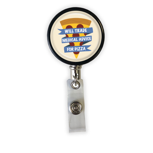 Medical Advice for Pizza Heavy Duty Steel Cord Badge Reel - Scrub