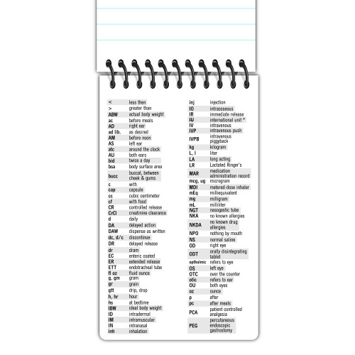 Medication Administration Notepad - Heavy Duty Reusable Covers