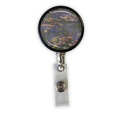 Monet Water Lilies Heavy Duty Steel Cord Badge Reel