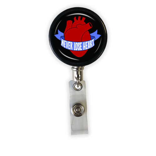 Never Lose Heart Heavy Duty Steel Cord Badge Reel