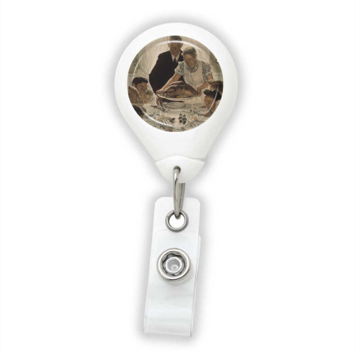 Norman Rockwell Freedom from Want Badge Reel