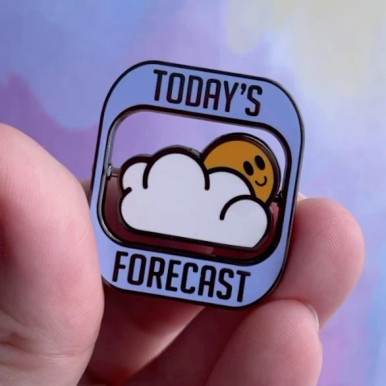 Black Cloud Spinning Pin