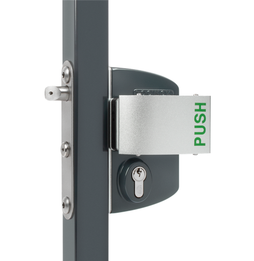 Locinox Gate Lock LPKQ60 U2 Zilv w/ Push Pad & Cylinder VSZ Locinox Gate Lock LPKQ60 U2 Zilv w/ Push Pad & Cylinder VSZ
