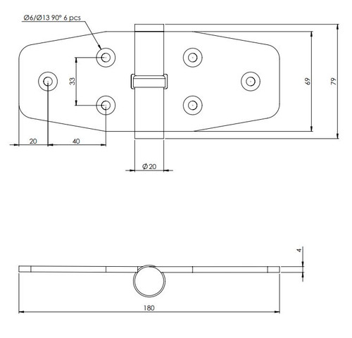 PTP-150/300/500/Hinge Backflap Hinge
