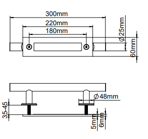 BarrierSlide Flush & Pull Handle Set