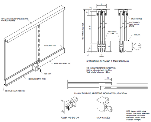 BarrierSlide Hatch Glass Kit