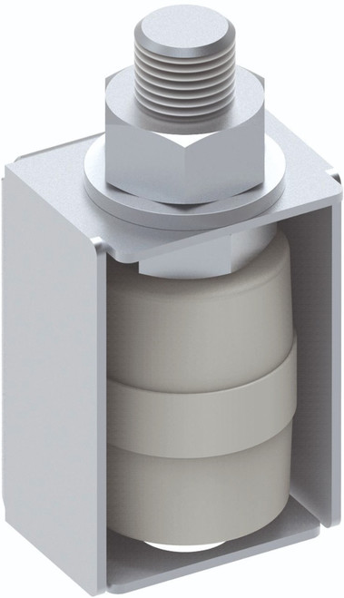 White Nylon Guide Roller with 2 Nuts - Galvanized Cover - 117C/ 118C/ 119C White Nylon Guide Roller with 2 Nuts - Galvanized Cover - 117C/ 118C/ 119C