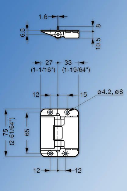 CH-75 Snap Flat Hinge