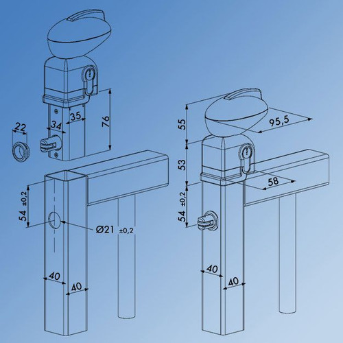 Twist 40 Swimming Pool Lock