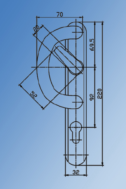 Alpha Sliding Patio Door Handles