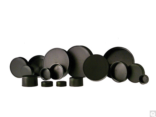 43-400 BLACK PP - POLYPROPYLENE RIBBED CAPS UNLINED 2200 CS(CAP-00381)