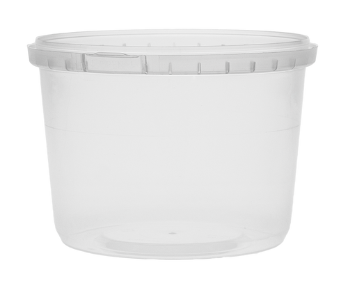16 OZ CLEAR PP - POLYPROPYLENE TAMPER EVIDENT TUBS 500 CS(309538)