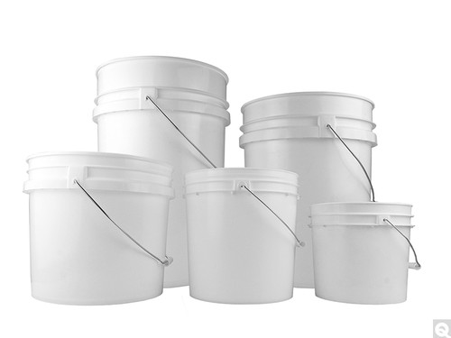 3.5 GAL WHITE HDPE - HIGH DENSITY POLYETHYLENE OPEN HEAD BUCKETS & PAILS 18 CS(240130)