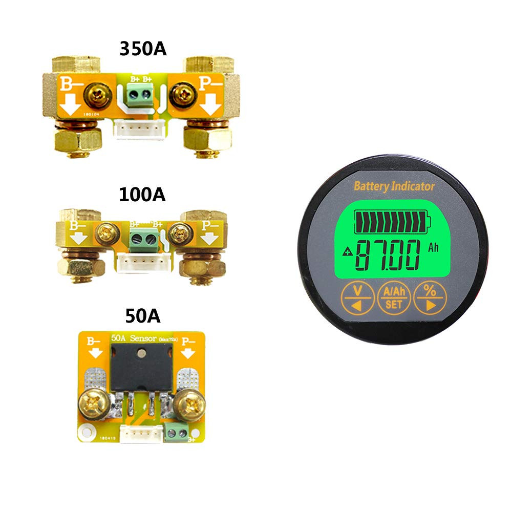 MICTUNING 200V DC Battery Monitor Voltmeter & Current Meter – For Car, Solar System, Truck, Boat (0-100A, 0-20000W)