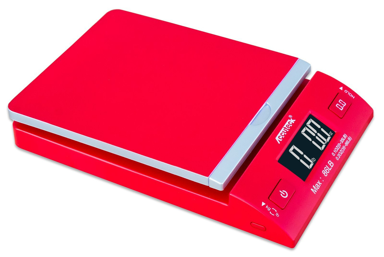 Accuteck DreamRed 86 Lbs Digital Postal Scale Shipping Scale Postage with USB&AC Adapter, Limited Edition