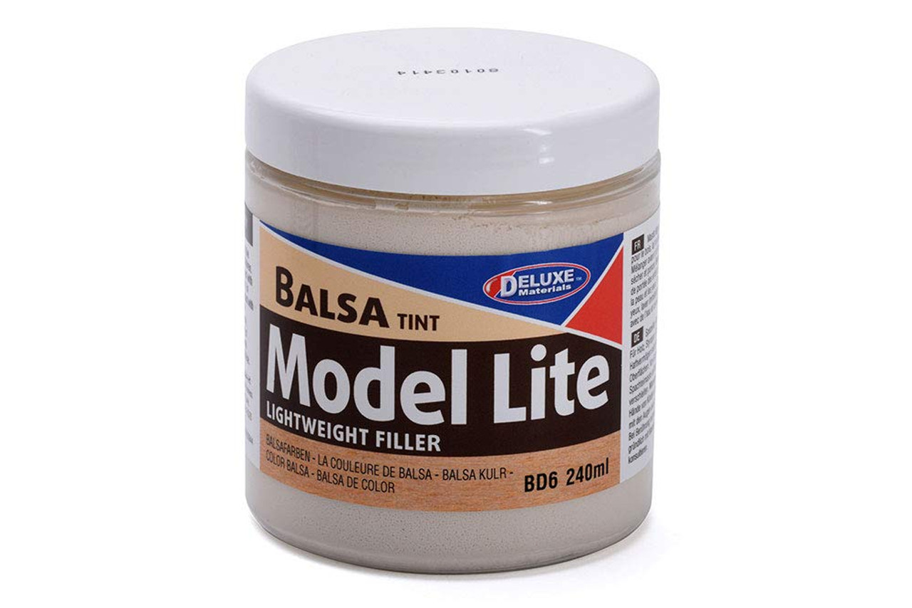 Deluxe Materials BD6 Model Lite Balsa Filler, Balsa Brown: 240cc Deluxe Materials BD6 Model Lite Balsa Filler, Balsa Brown: 240cc