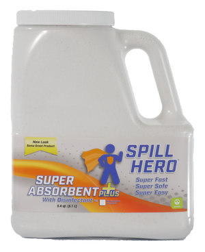 Spill Hero Plus Encapsulating Absorbent with Disinfectant, 5.4 qt. Bottle