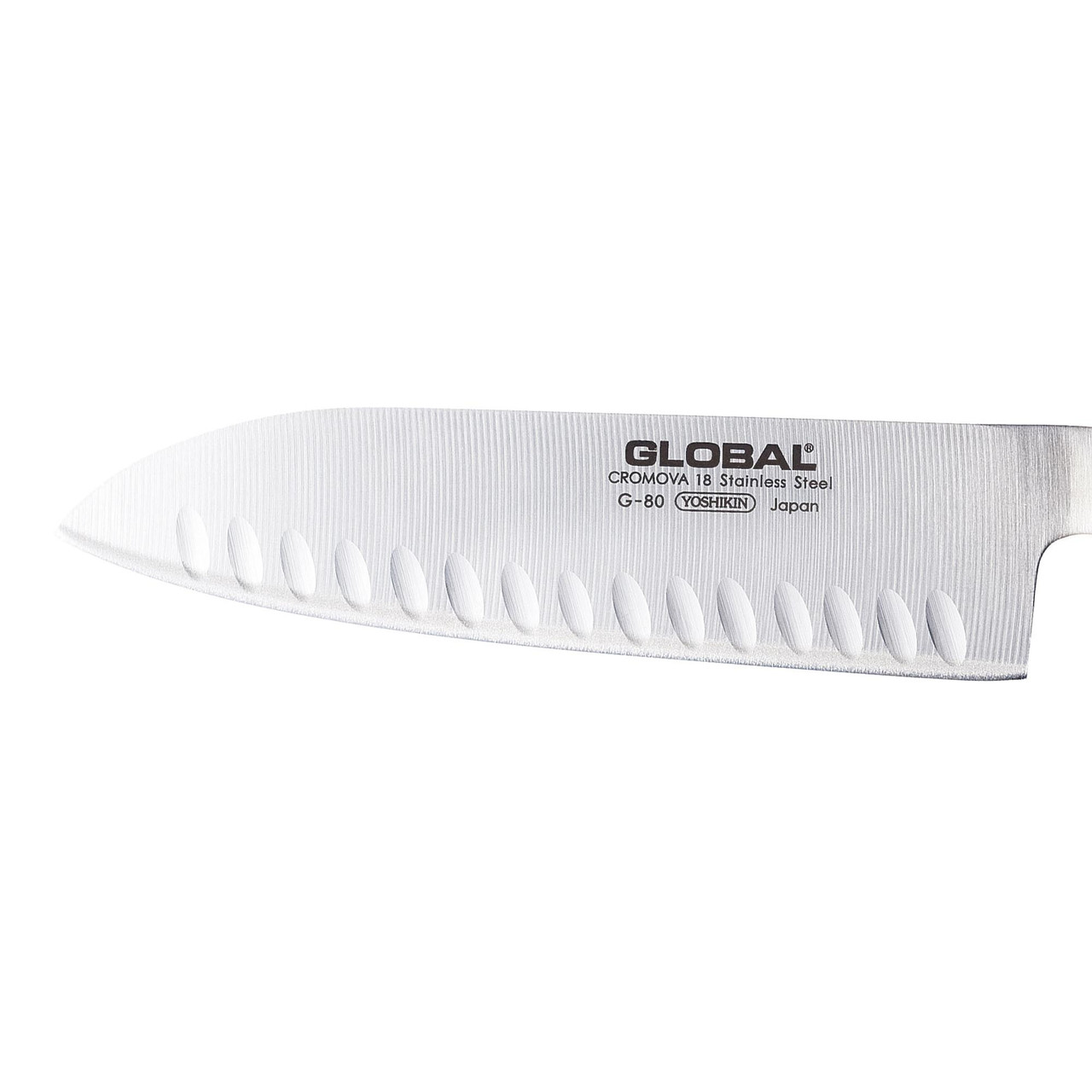 Global G-80 18cm Santoku Knife With Granton Edge Total Food Equipment NZ