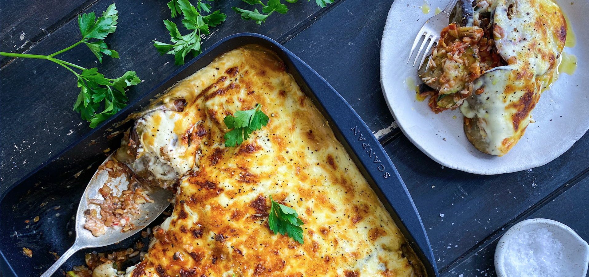 Veggie Lasagne with Mushroom and Lentil Bolognese - Global Knives Australia