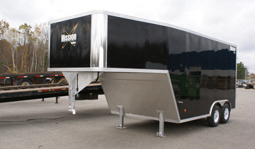 gooseneck enclosed trailer trailers mission 10k 5x28 tandem axle